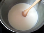 heat milk in a pot