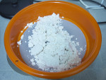 sieve the steamed flour into a bowl
