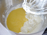 whisk the mango puree gradually into the whipped cream